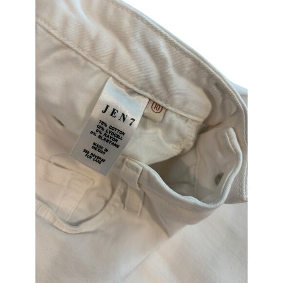 JEN7 BY 7 FOR ALL MANKIND WHITE CROPPED SKINNY JEANS SIZE 10 - Picture 8 of 8